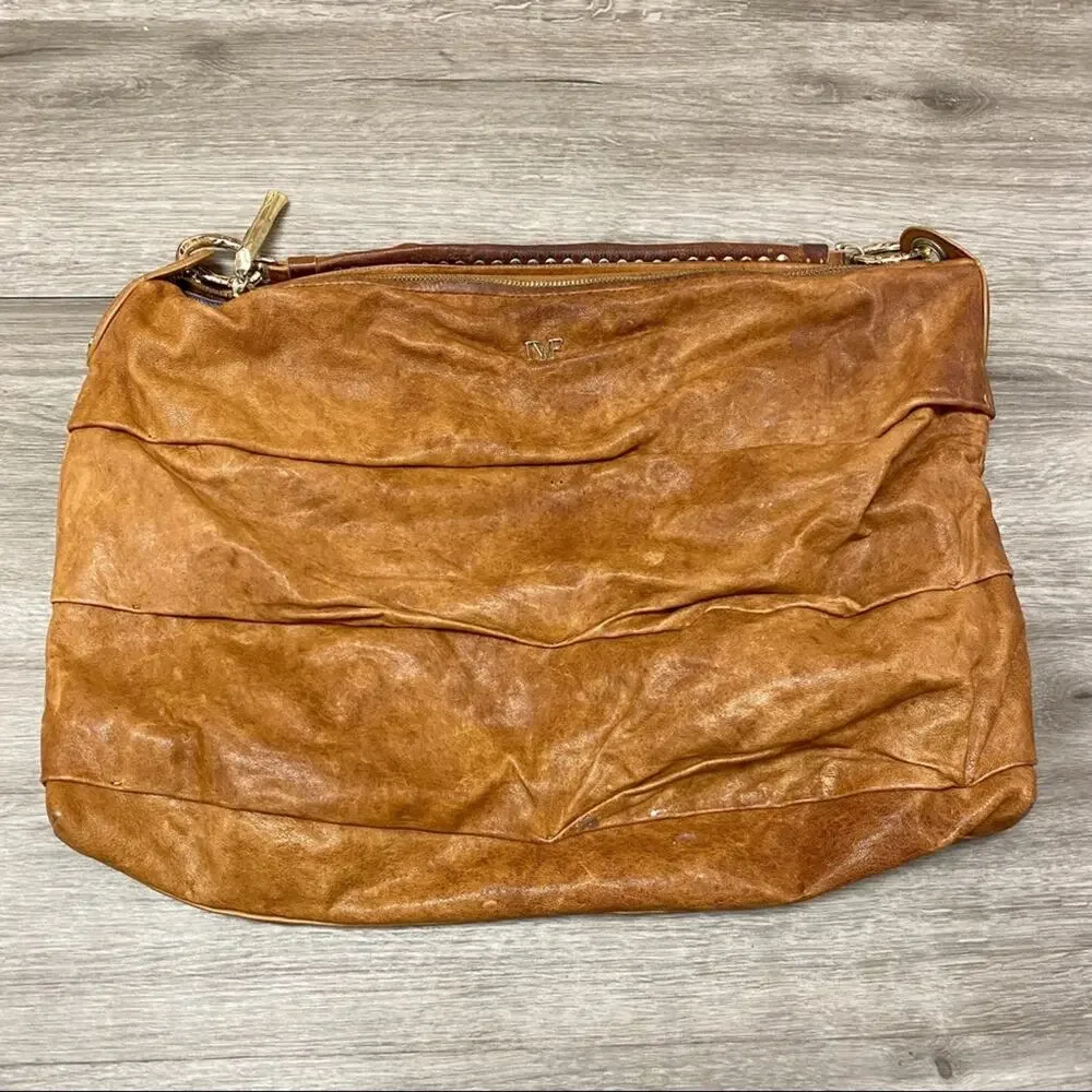 Diane von Furstenberg DVF Slouch Leather Hobo Bag